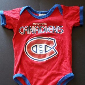 Montreal Canadiens Toddler Baby Infant Red Bodysuit 12M Authentic Sportswear